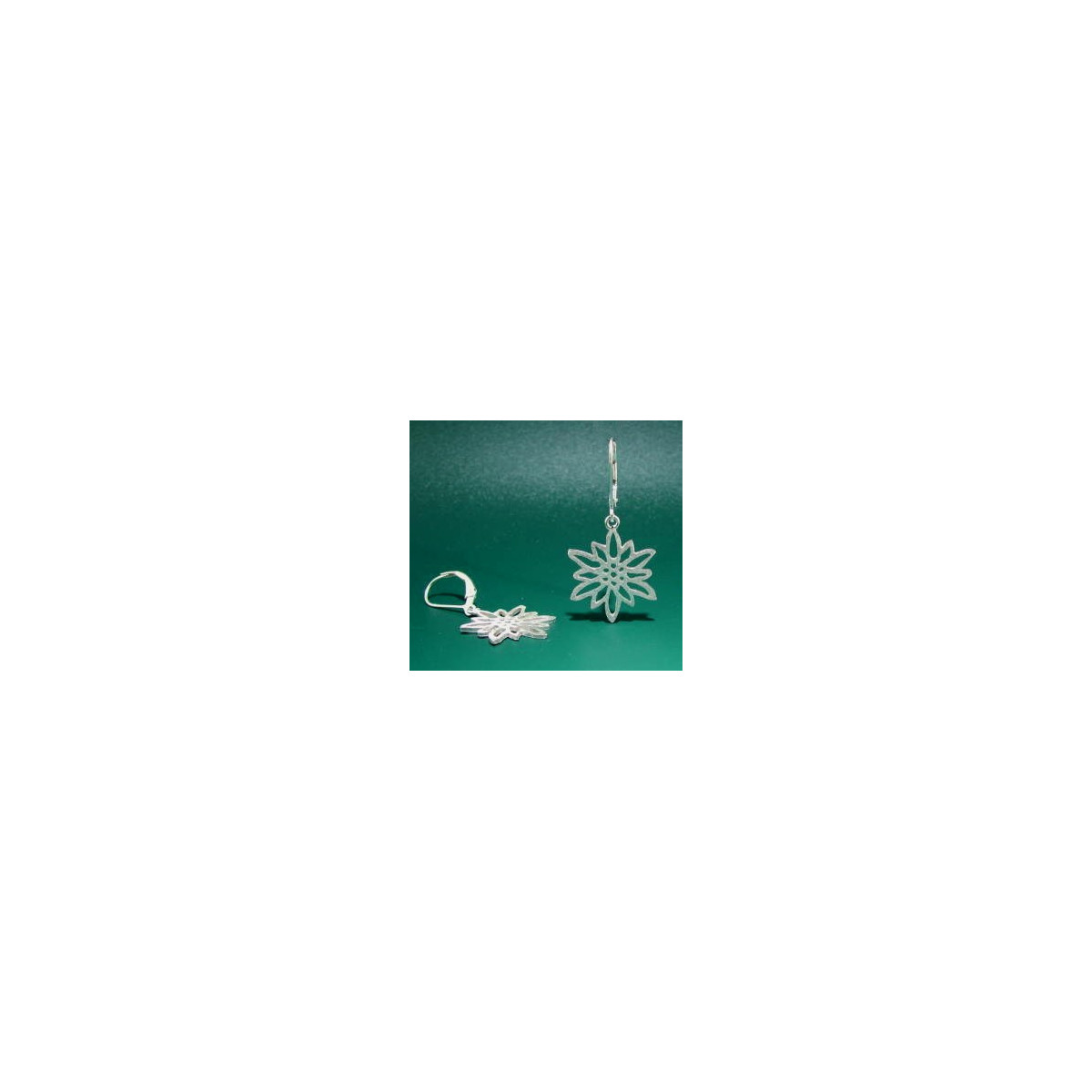 Edelweiss Earrings - Small, frosted flower