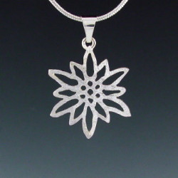 Edelweiss Necklace - Small frosted flower