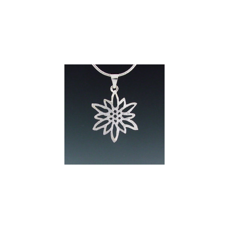 Edelweiss Necklace - Small frosted flower