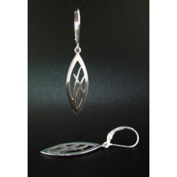 Small Flat Reeds Earrings - polished