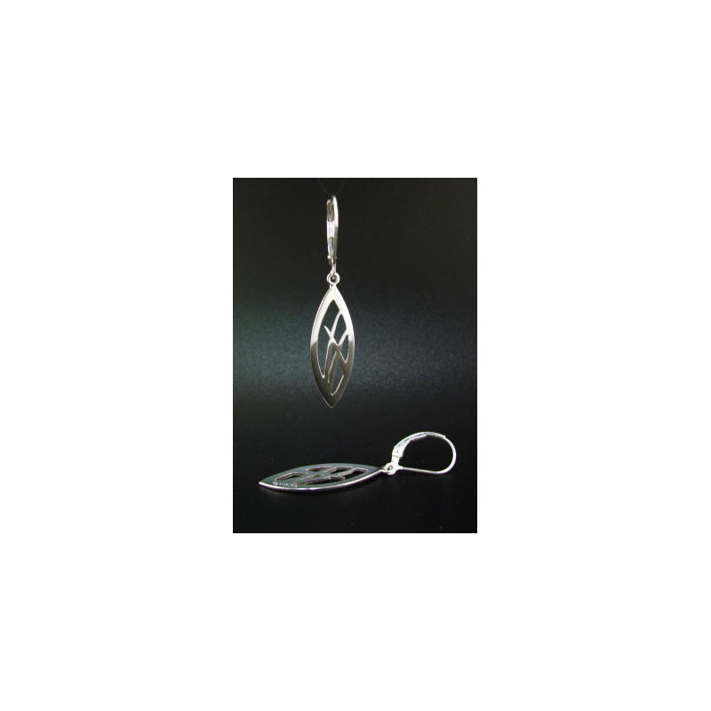 Small Flat Reeds Earrings - polished