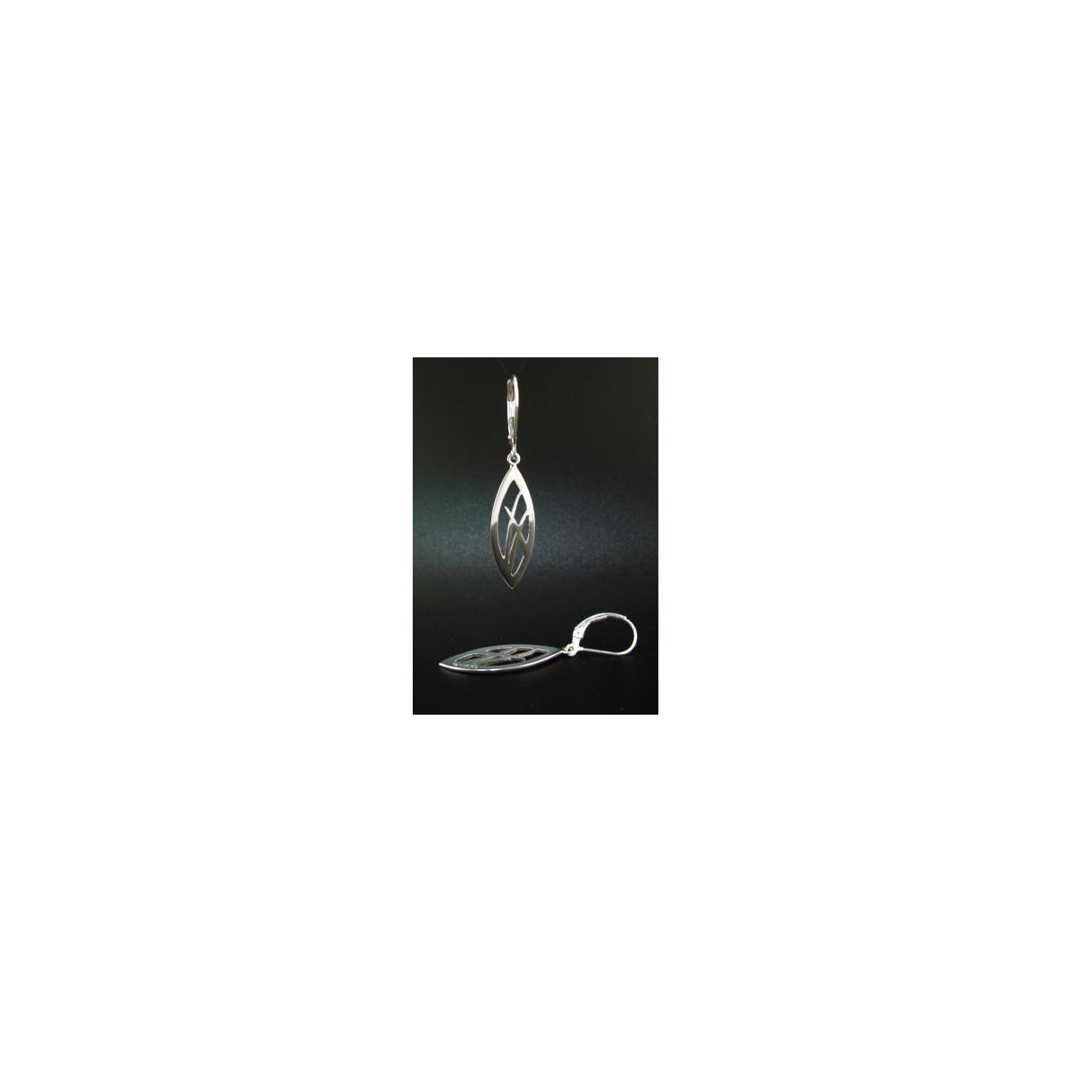 Small Flat Reeds Earrings - polished