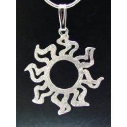 Medium Flat Sunshine Pendant - frost