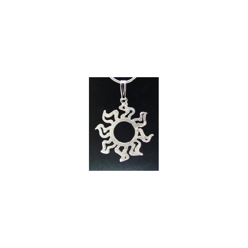 Medium Flat Sunshine Pendant - frost
