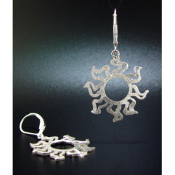 Medium Flat Sunshine Earrings - frost