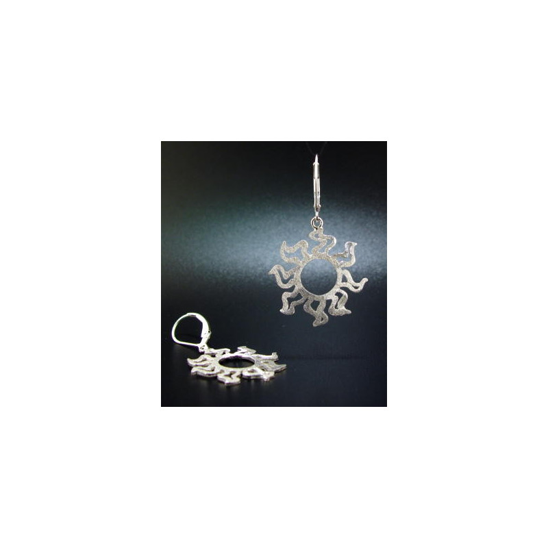 Medium Flat Sunshine Earrings - frost
