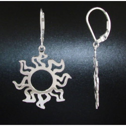 Medium Flat Sunshine Earrings - polished