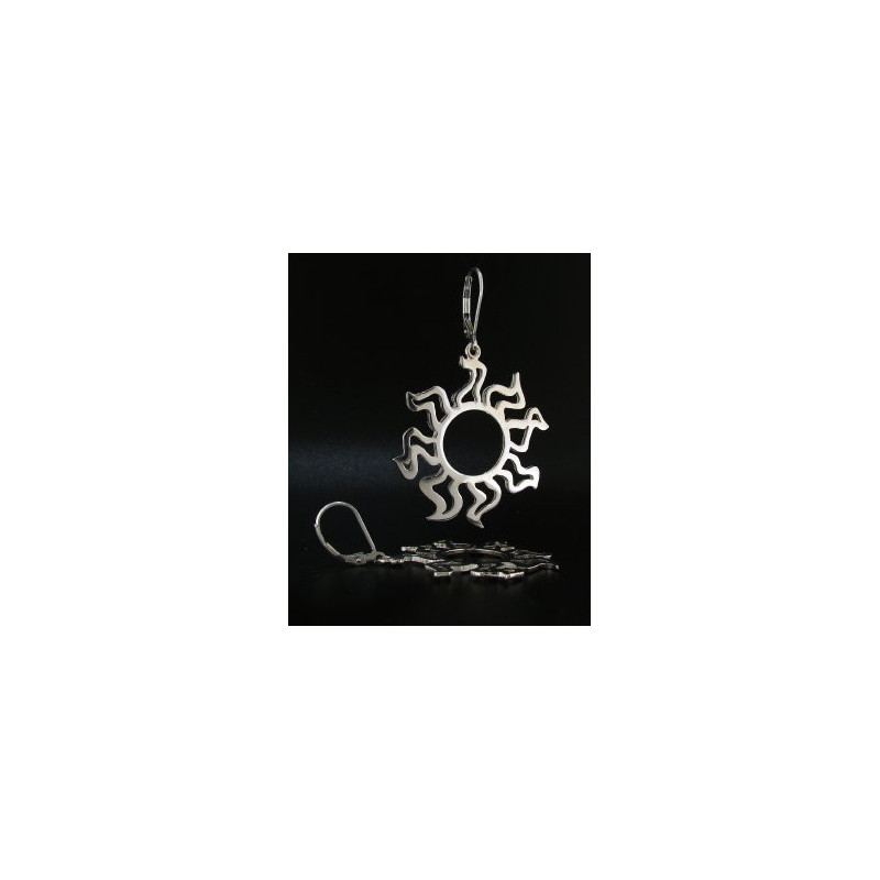 Large Flat Sunshine Earrings