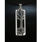 Large Long Tree Pendant, Engraved