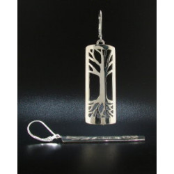 Large Long Tree Earrings