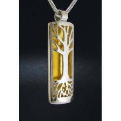 Large Tree-of-Life Pendant with 24k Gold
