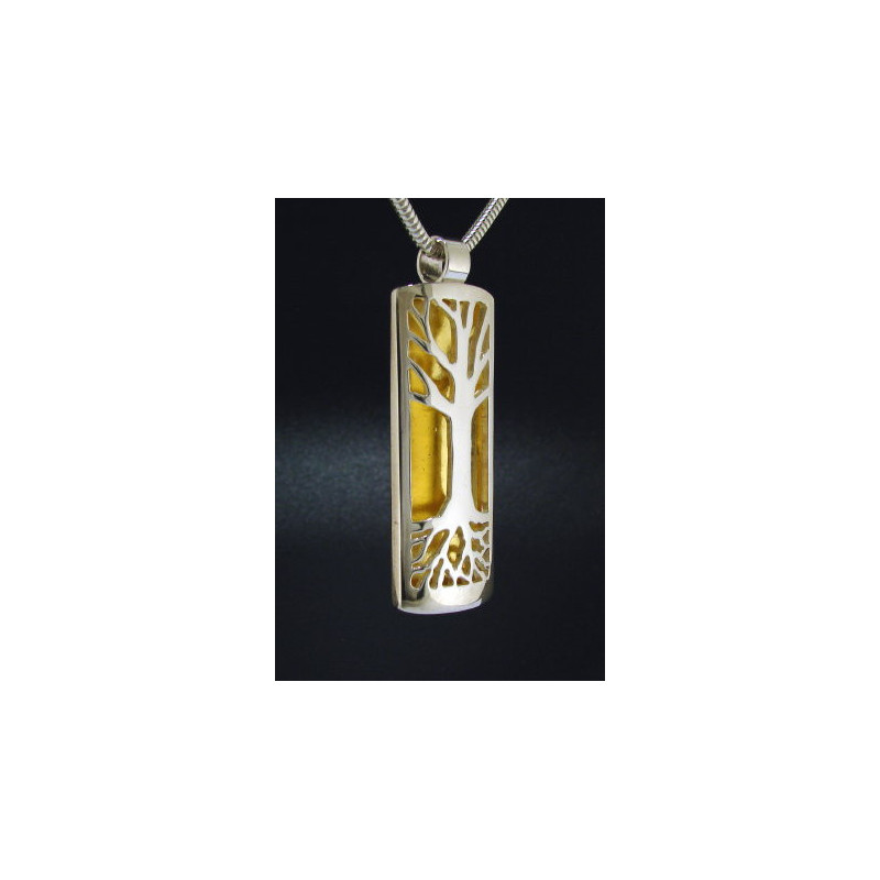 Large Tree-of-Life Pendant with 24k Gold