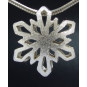 F114 - Small Puffed Snowflake Necklace