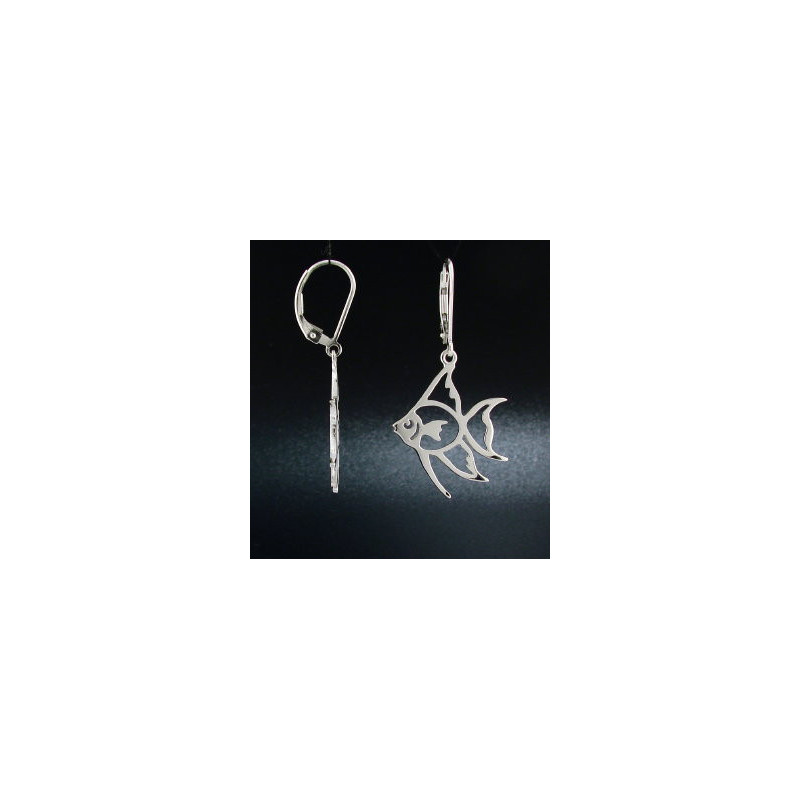 Small Flat Angelfish Earrings