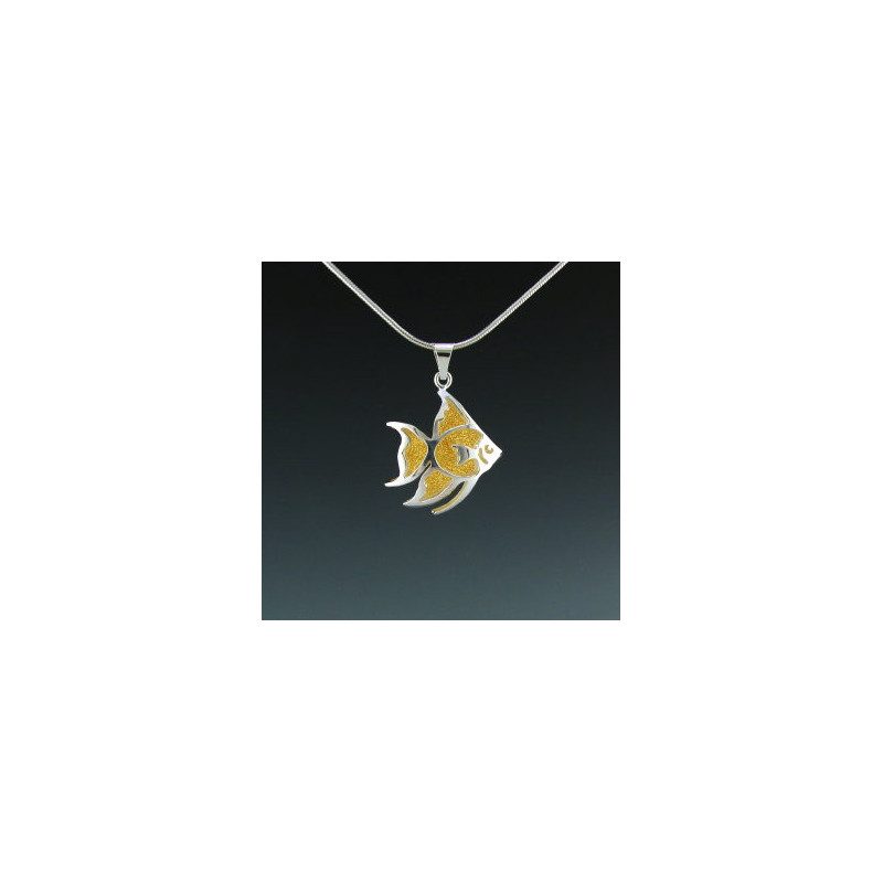 Small Angelfish Pendant with 24KGold - Stardust