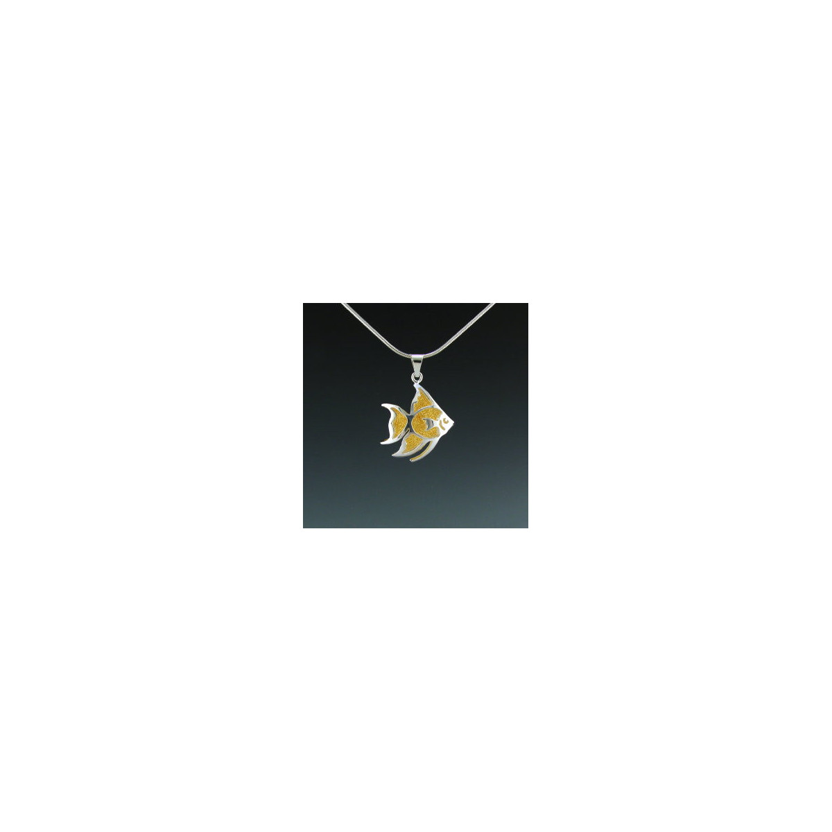 Small Angelfish Pendant with 24KGold - Stardust