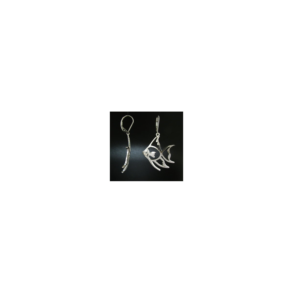 Medium Domed Angelfish Earrings