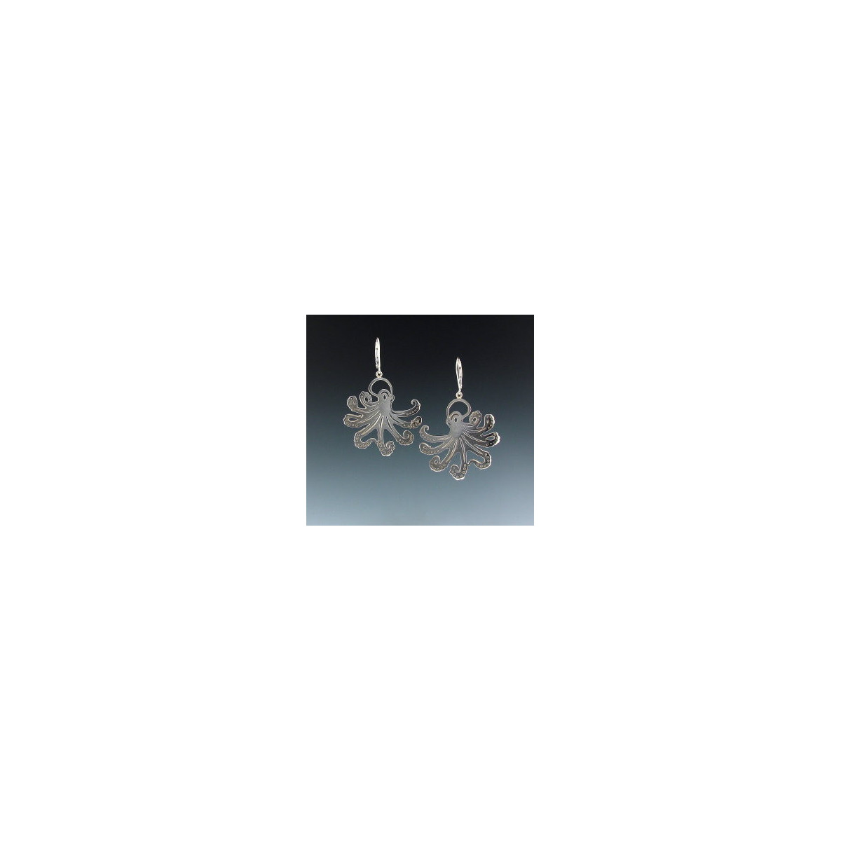 Large Flat Octopus Earrings