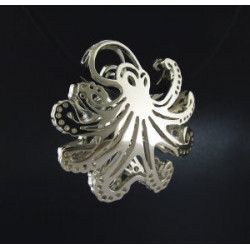 Large Puffed Octopus Pendant