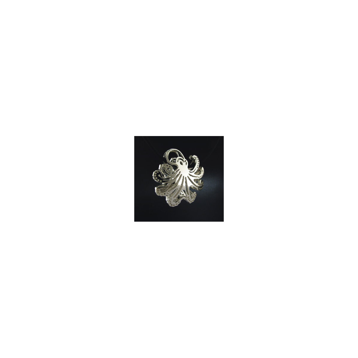 Large Puffed Octopus Pendant