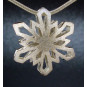 F114 - Medium Puffed Snowflake Necklace