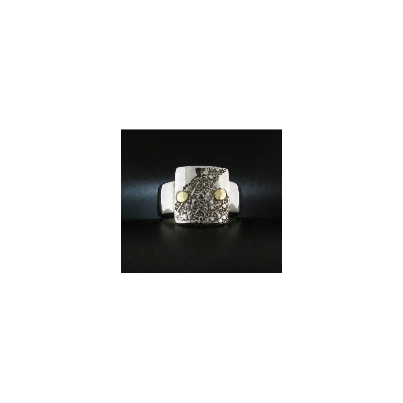 Square Chased Ring