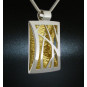 Large Reeds Pendant with 24k Gold - "Water"