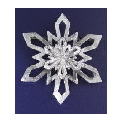 F114 - Large Double Snowflake Pin