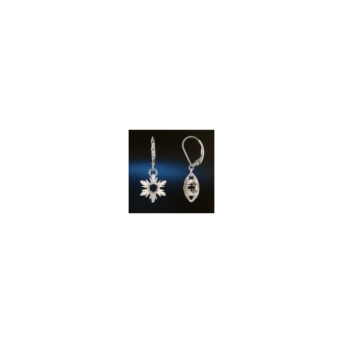 F135 - Small Puffed Snowflake Earrings