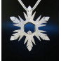 F135 - Large Puffed Diamond Snowflake Necklace