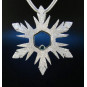 F135 - Large Blue Diamond Snowflake Necklace