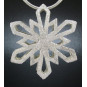 F114 - Large Puffed Snowflake Necklace