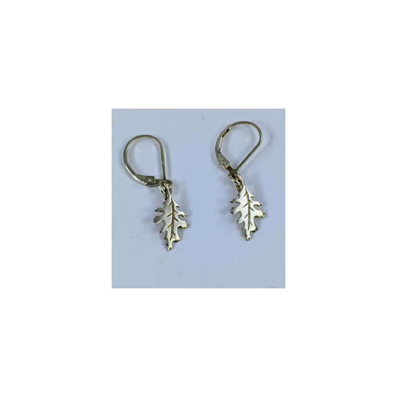 Small English Oak Leaf Earrings