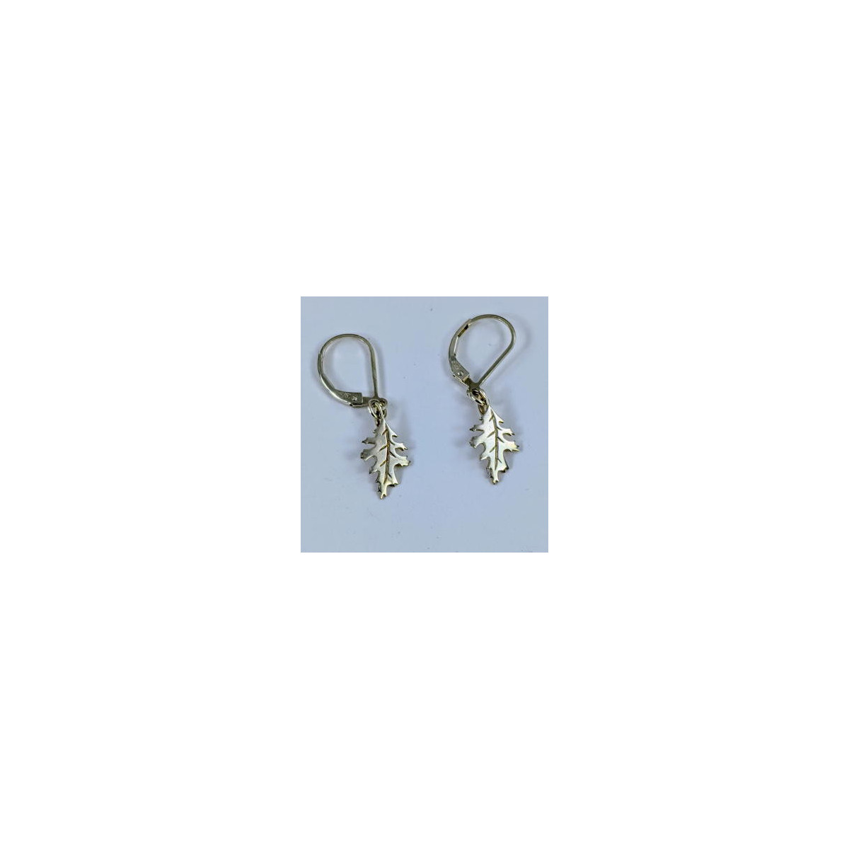 Small English Oak Leaf Earrings