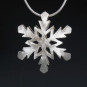 F140 - Medium Puffed Snowflake Necklace