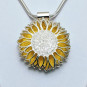 Silver and Gold Sunflower Necklace