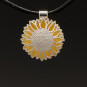 Silver and Gold Small Sunflower Necklace