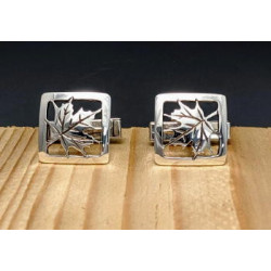Framed Maple Leaf Cuff Links