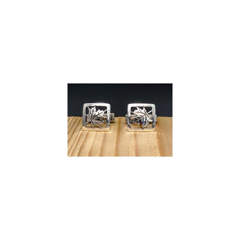 Framed Maple Leaf Cuff Links