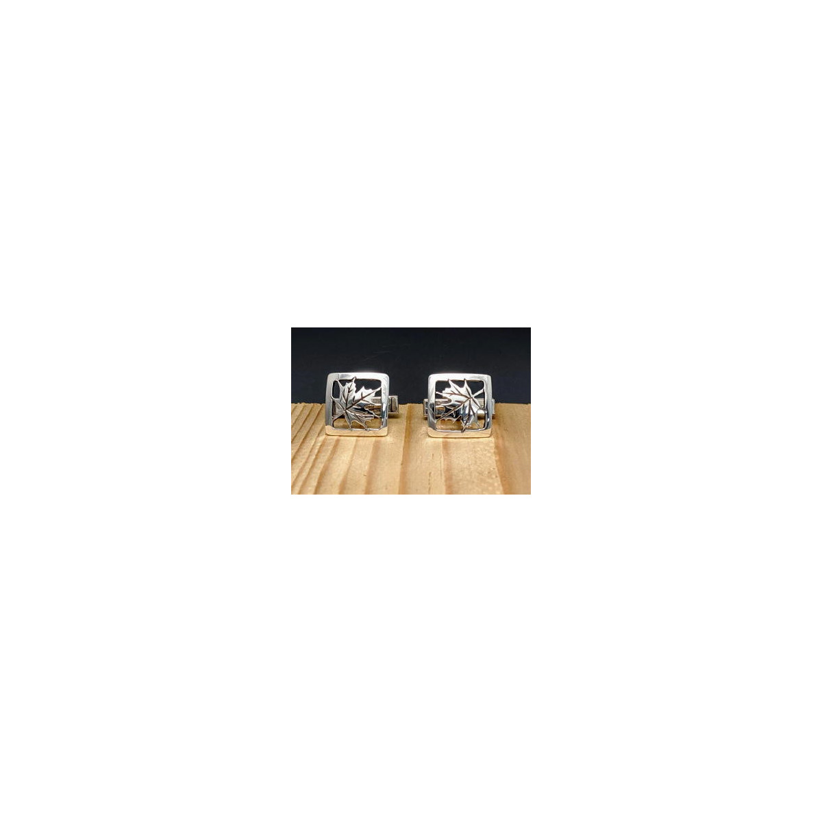 Framed Maple Leaf Cuff Links