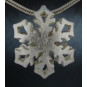 F130 - Small Puffed Snowflake Necklace