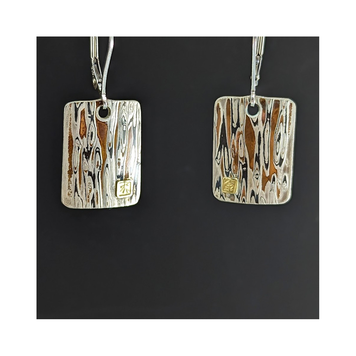 Mokume-Gane Earrings