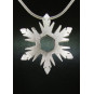 F135 - Medium Puffed Snowflake Necklace