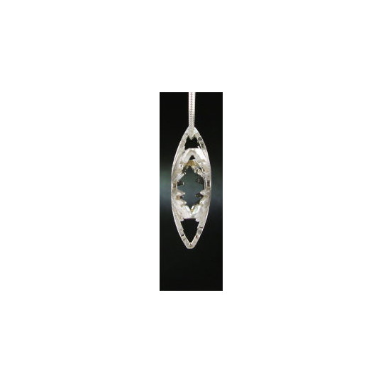 F135 - Medium Puffed Snowflake Necklace