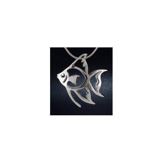 Medium Puffed Angelfish Pendant