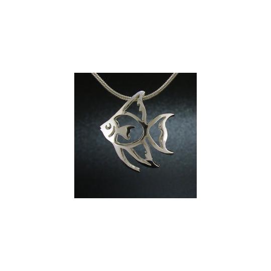 Small Puffed Angelfish Pendant