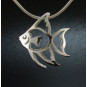 Small Puffed Angelfish Pendant