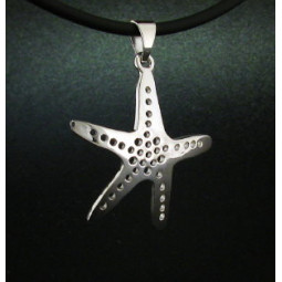 Medium Domed Starfish Pendant - polished