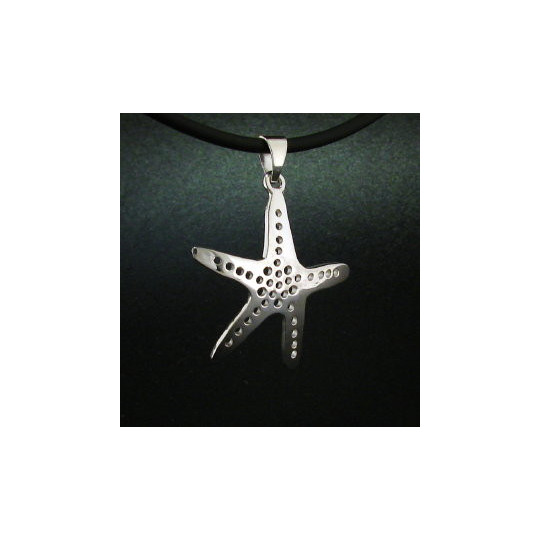 Medium Domed Starfish Pendant - polished