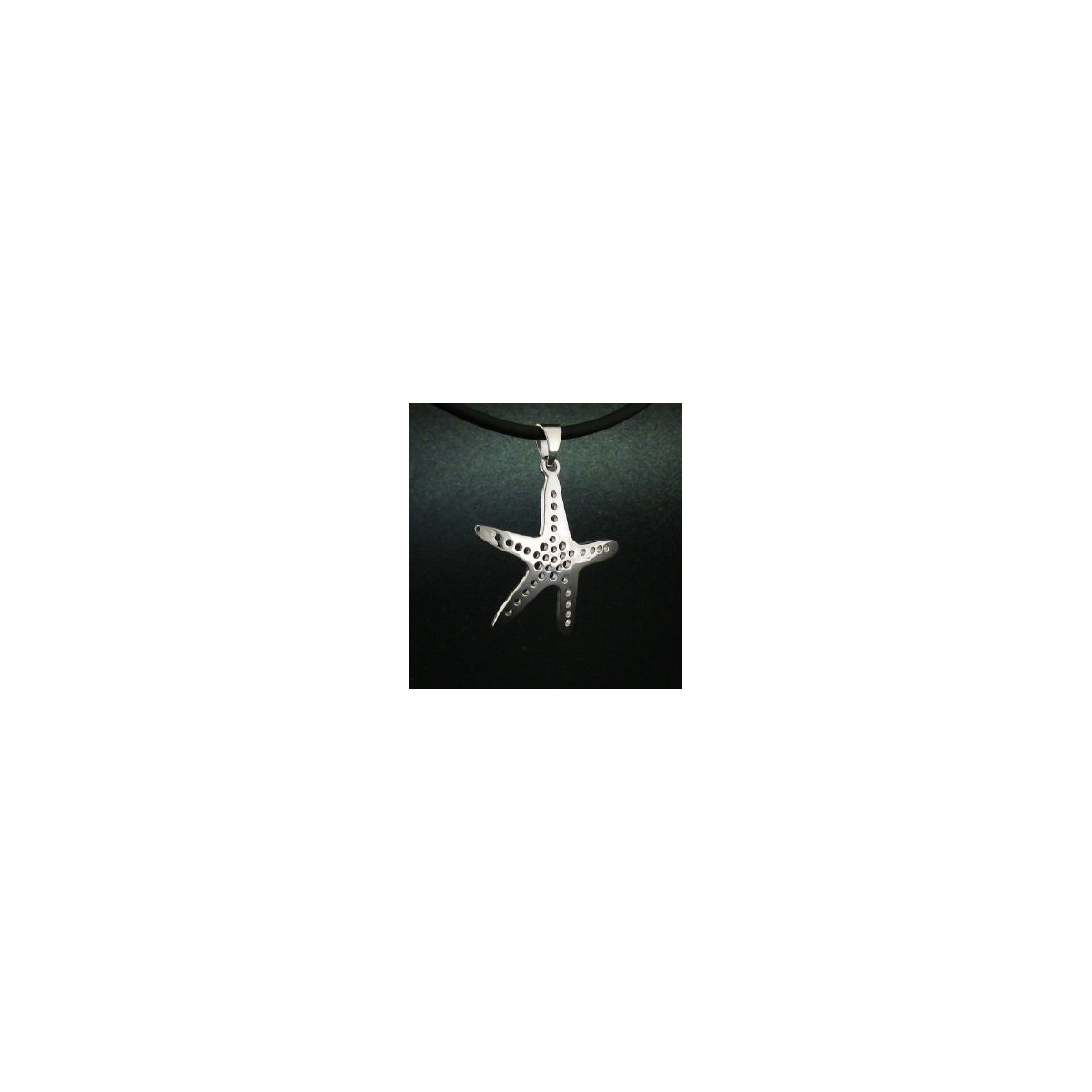 Medium Domed Starfish Pendant - polished